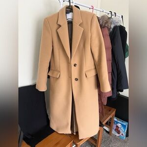 MANGO Women's Virgin Wool Midi-Coat